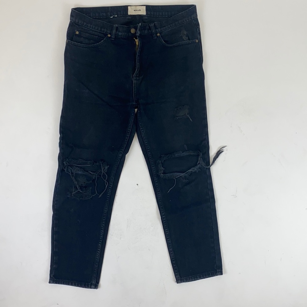 Black Distressed Jeans
